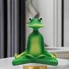 Green Zen Meditation Frog Statue Resin Crafts Garden Animal Figurine  for Outside Lawn Outdoor