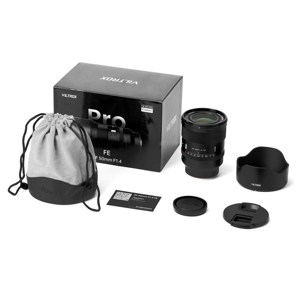 VILTROX AF 50mm PRO FE Large Aperture Standard Prime Lens for Sony Compatible with Sony and Other Mirrorless Cameras F1.4 Lens, F/1.4, Full-Frame