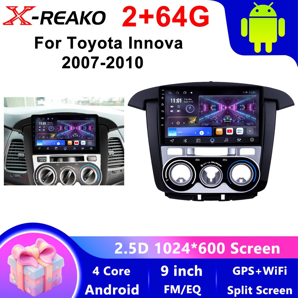 X-REAKO Автомобильный видеоплеер для Toyota Innova 2007-2010 GPS-навигация Встроенный DSP Carplay Автомагнитола Головное устройство Android