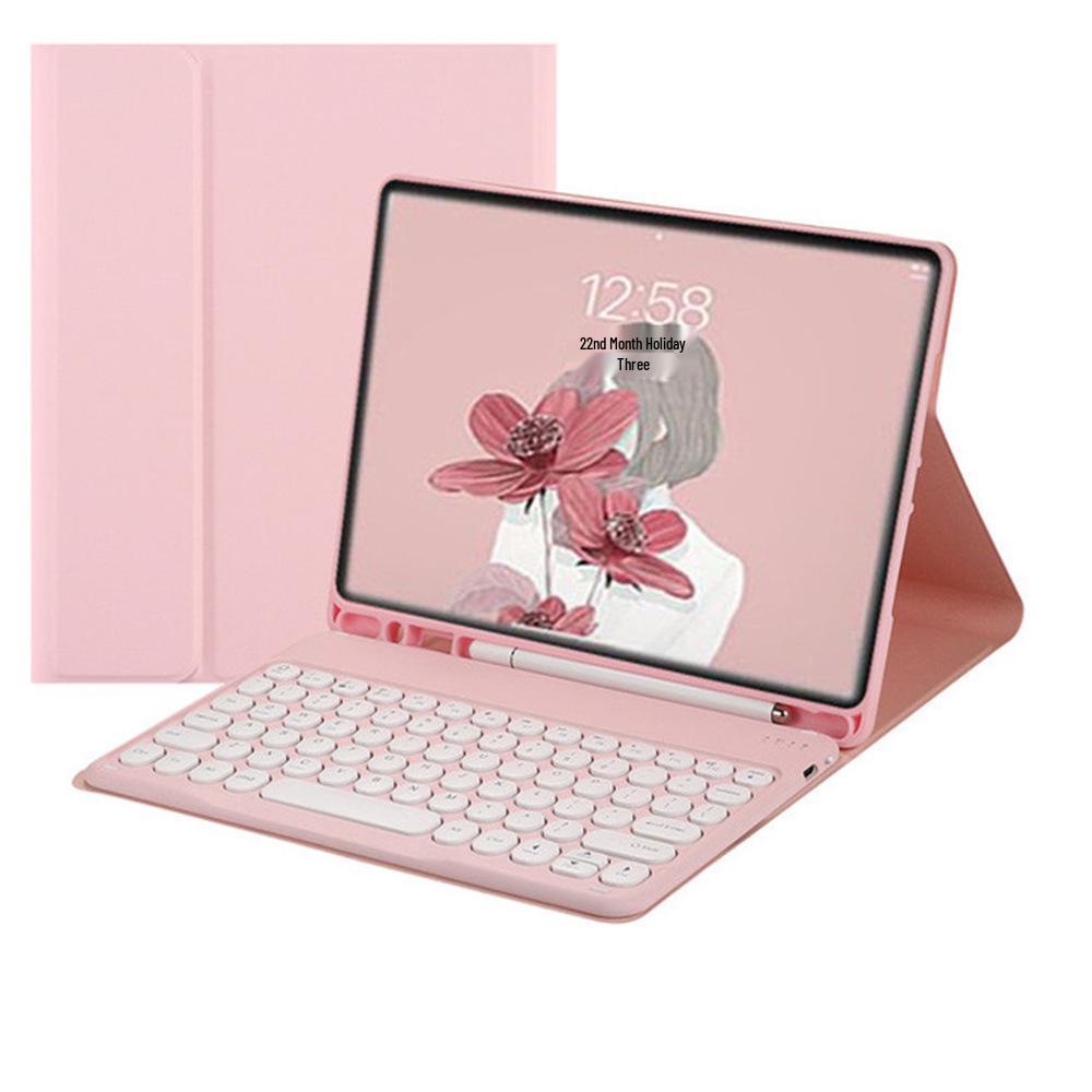 Чехол-клавиатура Bluetooth для iPad Pro Air 11 2025, Корпус с круглыми клавишами, Совместим с 10.2 Кожаным чехлом