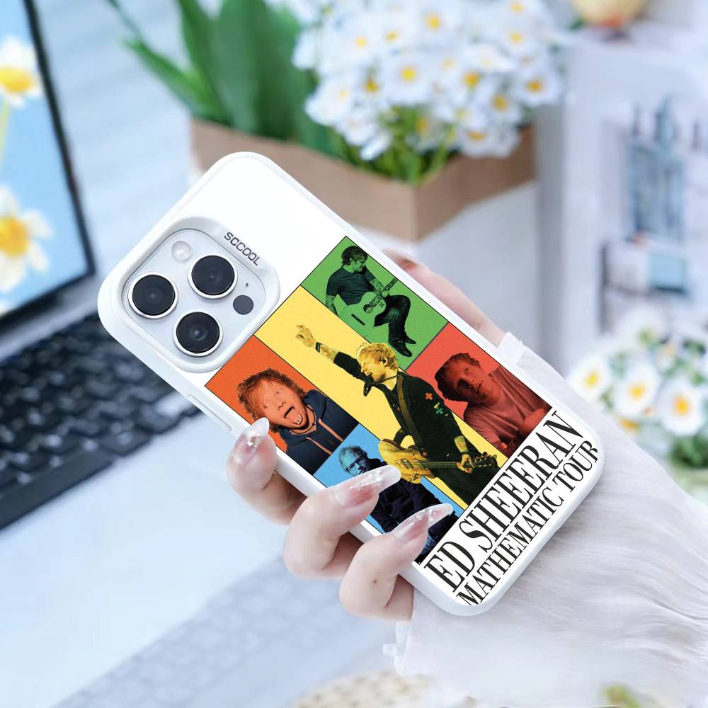 Singer E-Ed Sheeran  Phone Case For iPhone17, 16,15,14,13,12 Pro Max white Candy Matte Shockproof Cover