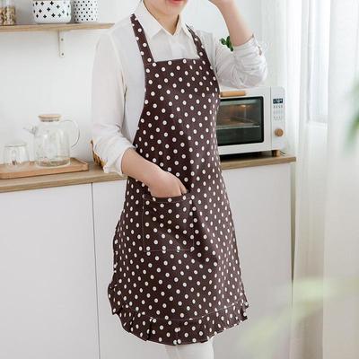 Милый фартук в горошек в японском стиле: Дышащий, На шею, Водонепроницаемый и Маслостойкий для кухни.