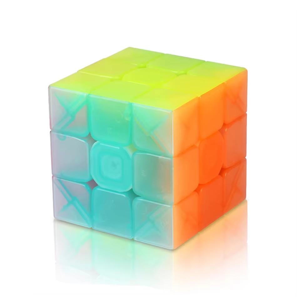 Цветное желе QiYi Кубик Рубика 2x2 3x3 4x4 5x5 Пирамидка Брелок Speed Cube Образовательный Cubo Magico Головоломка Игрушка Для Детей Подарок Ребенку