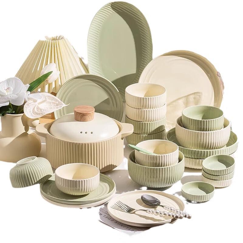 Modern Lanka Light Luxury Cream Style Dinnerware Set