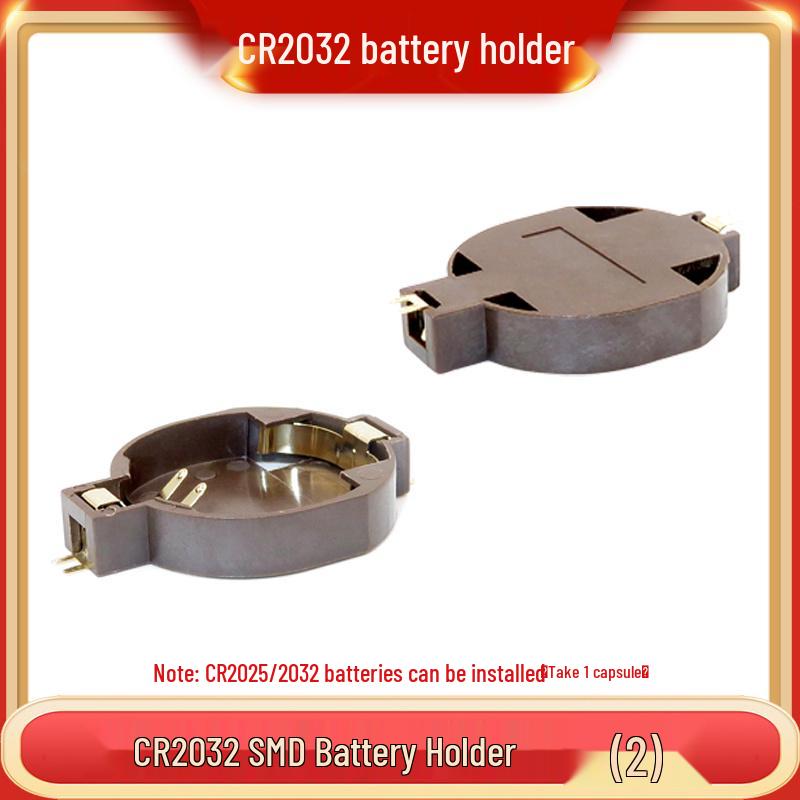 3V Coin Battery Holder for CR2032, CR1220, CR1632, CR2450 - Spring Contact SMD Connector