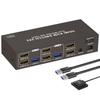 HDMI KVM-переключатель 2PC, переключатель двух дисплеев HDMI PC 2 входа 2 выхода, переключатель-концентратор 2PC, общий 4 порта USB, клавиатура, мышь, руководство пользователя USB3.0