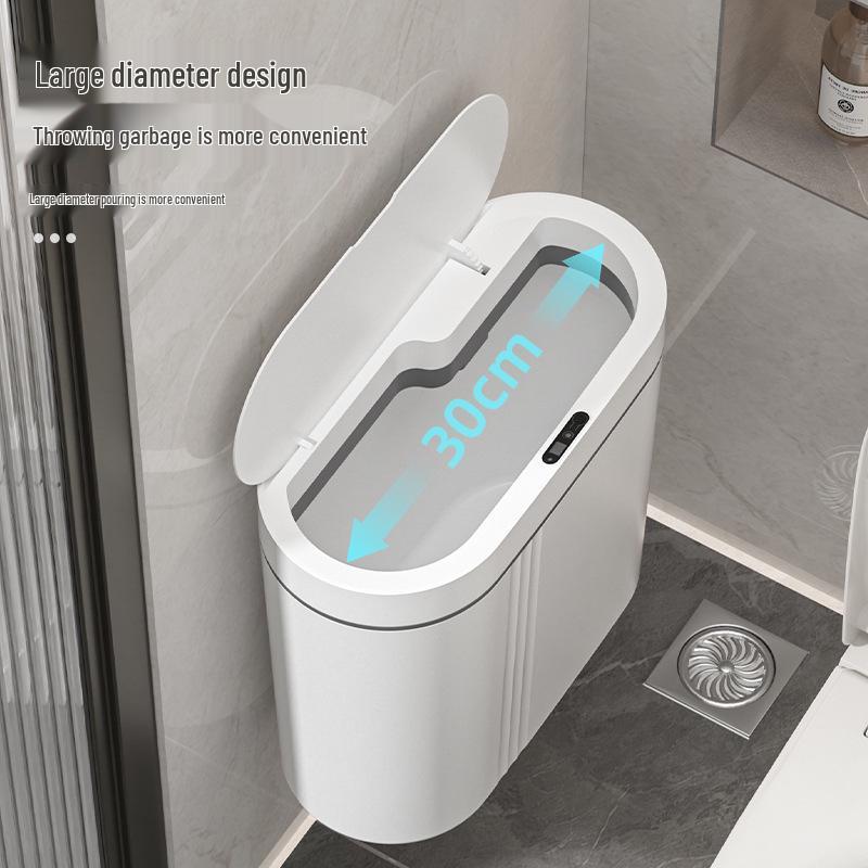 2025 Умное настенное автоматическое мусорное ведро с откидной крышкой для кухни и ванной комнаты