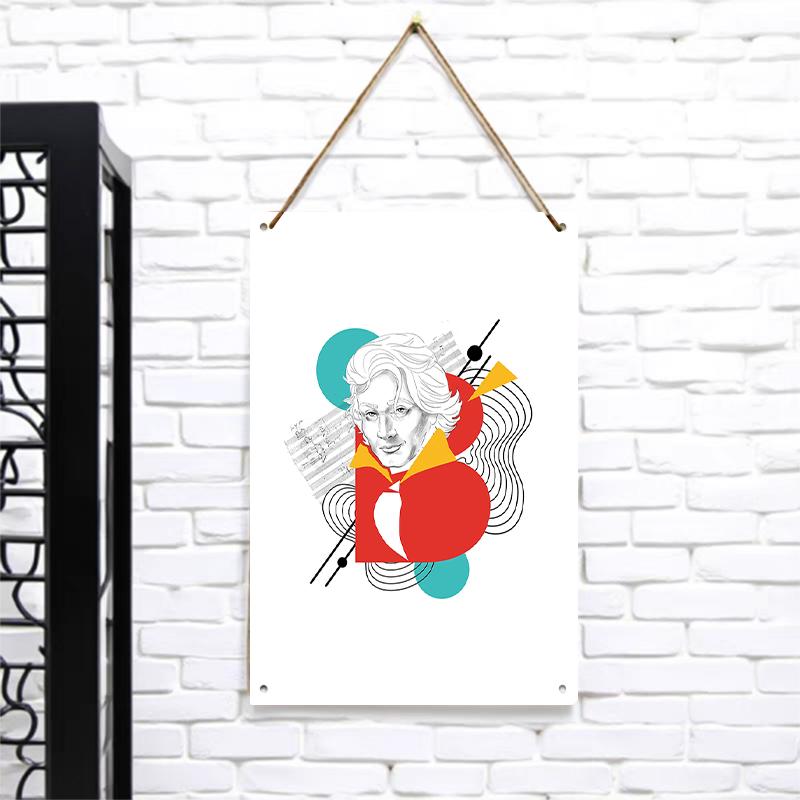 Beethoven Portrait Metal Iron Painting Modern Abstract Art Decor Home Wall Decor Music Theme Wall Art