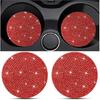 2PCS Bling Car Cup Holder Coaster, Crystal Rhinestone Non-Slip Ert Auto Cup Pads, Sparkling Vehicle Decor Bottle Mat Accessories For Women Girls,