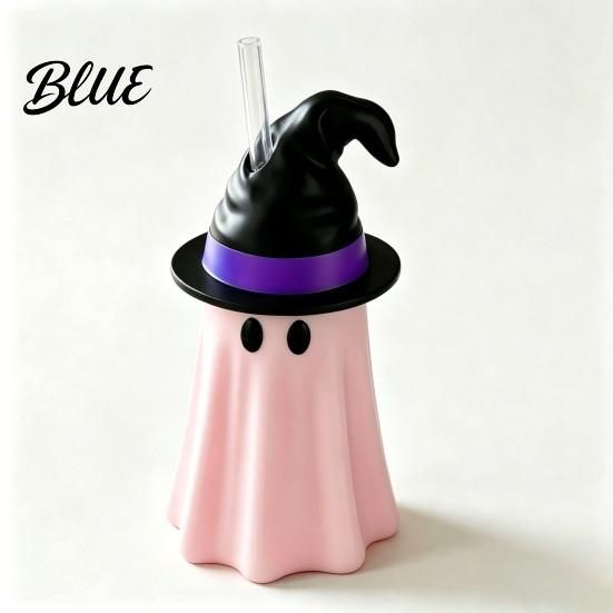 Flexible Silicone Can Cover Halloween Witch Hat Ghost Holder Spooky Insulated Sleeve for Standard Holiday Drinkware Essentials Soda Beers,