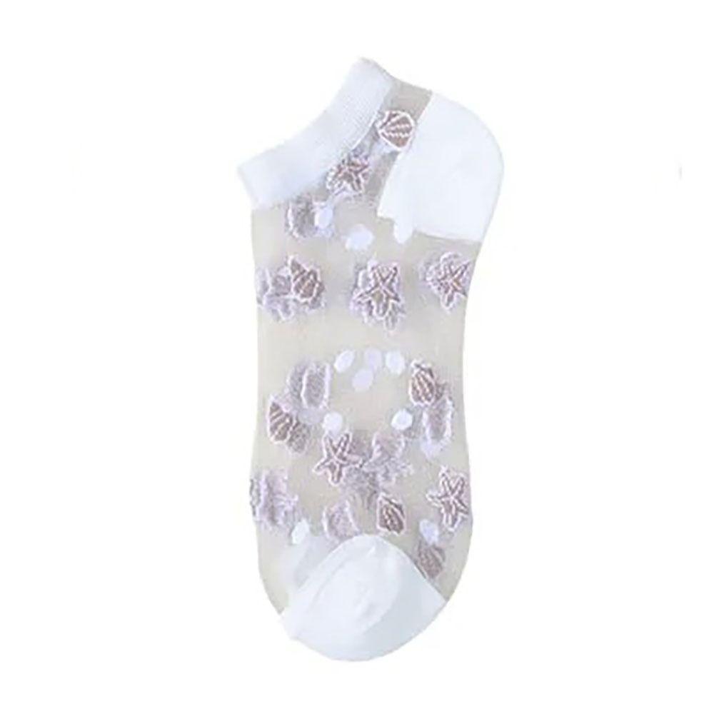 Transparent Crystal Glass Silk Socks Silk Short Socks Cute Lastic Socks