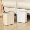 Bathroom Press Trash Can With Lid Wall Mounted Hanging Garbage Bin Waterproof Narrow Seam Rubbish Bin Toilet Wastebasket