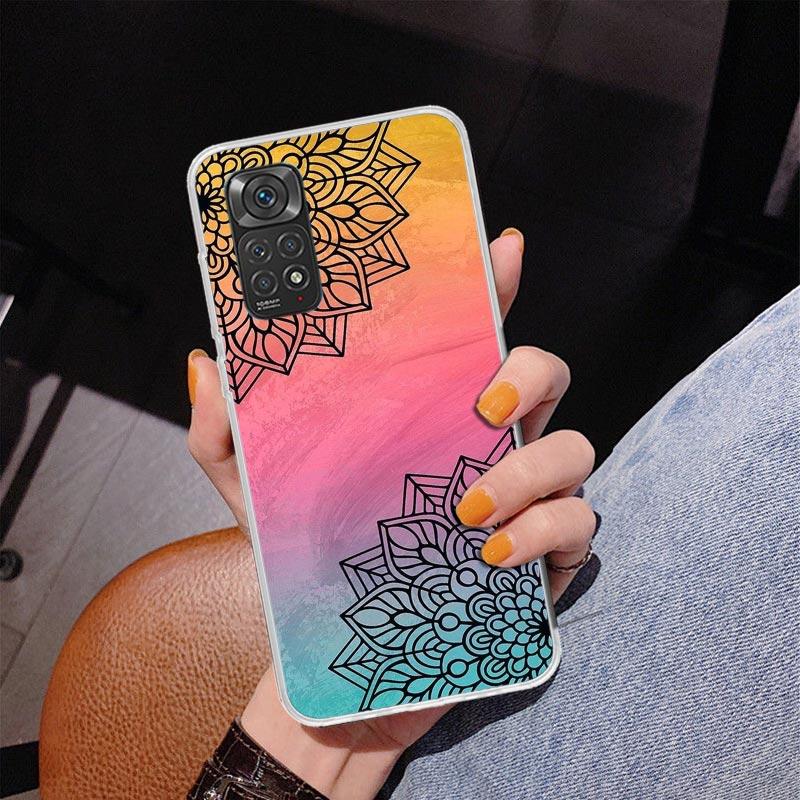 Цветной чехол для телефона с мандалой и тотемом, цветок, для Xiaomi Redmi Note 15 14 13 12S 12 11 Pro Plus 14S 11S 11E 10 10S 11T 5G, персонализация