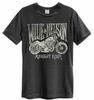 Amplified Willie Nelson Midnight Rider Unisexs Charcoal T Shirt Willie Nelson Tee