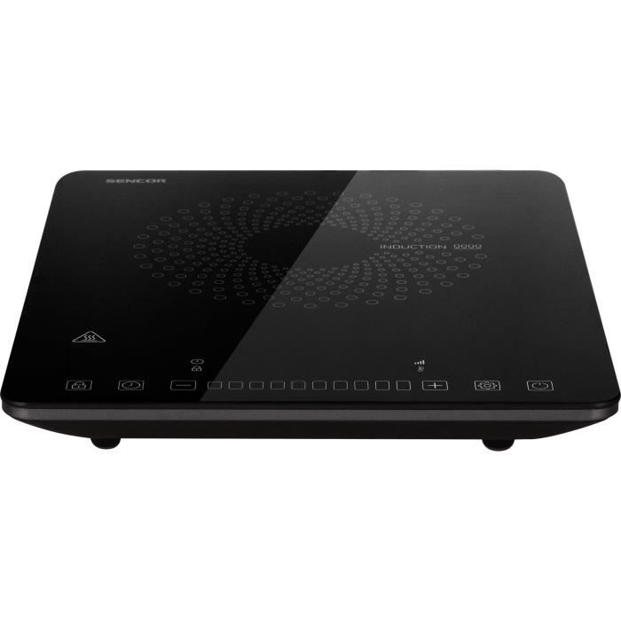 Plaque à induction Sencor SCP 3701BK - Ultra plate 4,3 cm - Détection auto de casserole - 2000 W - Noir