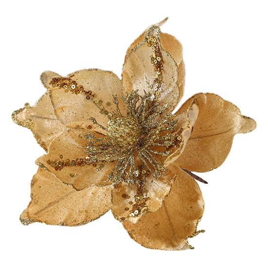 Блестящий искусственный цветок, украшение для рождественской елки, яркий цвет, реалистичный вид, легко повесить, искусственный цветок, украшение для праздничной вечеринки