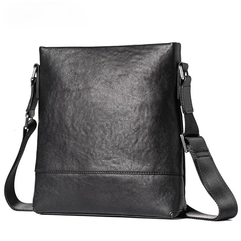 Мужская сумка через плечо из натуральной кожи, повседневная вертикальная сумка через плечо из коровьей кожи, деловая интегрированная сумка через плечо из натуральной кожи
