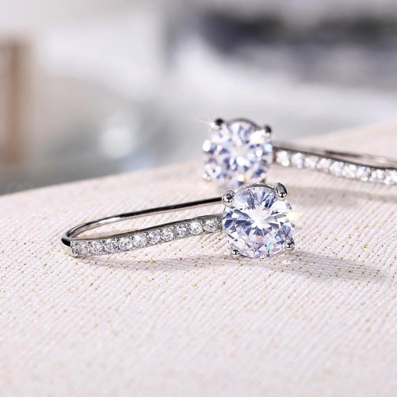 BELLA BOX Женские серьги, роскошные инкрустированные камнями CZ, простые и элегантные женские аксессуары, свадебные трендовые серьги 2021, ювелирные изделия