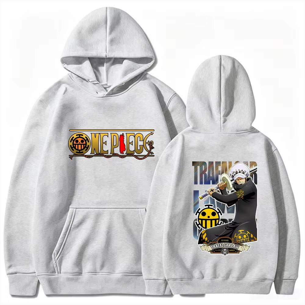 One Piece Men's Hooded Sweatshirt Trafalgar Law Anime Sweatshirt High Quality Autumn Winter Warm Sports Top