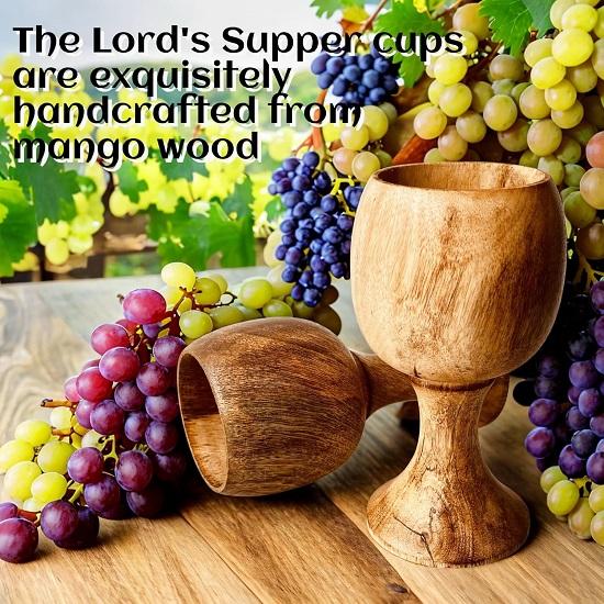 Wooden Goblet Handmade Chalice Wine Drinking Cup,15.24 Cm X 5oz, Perfect for Wedding, Christmas, Eucharist  Kiddush 1Pc
