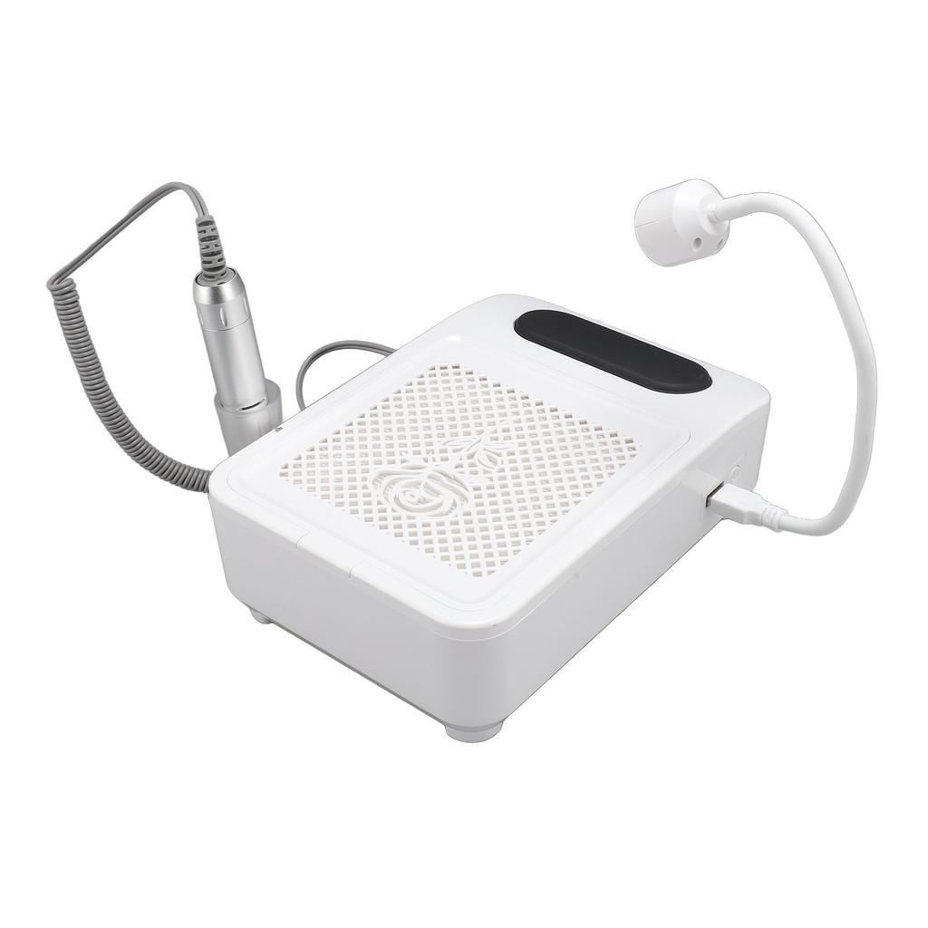 4 In 1 Nail Suction Dust Collector Grinder 6pcs Light Chips Multi Functional Manicure Lamp Grinder