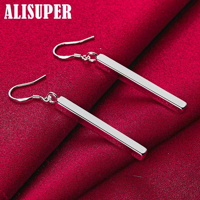 Ювелирные изделия из стерлингового серебра 925 пробы с квадратными колоннами