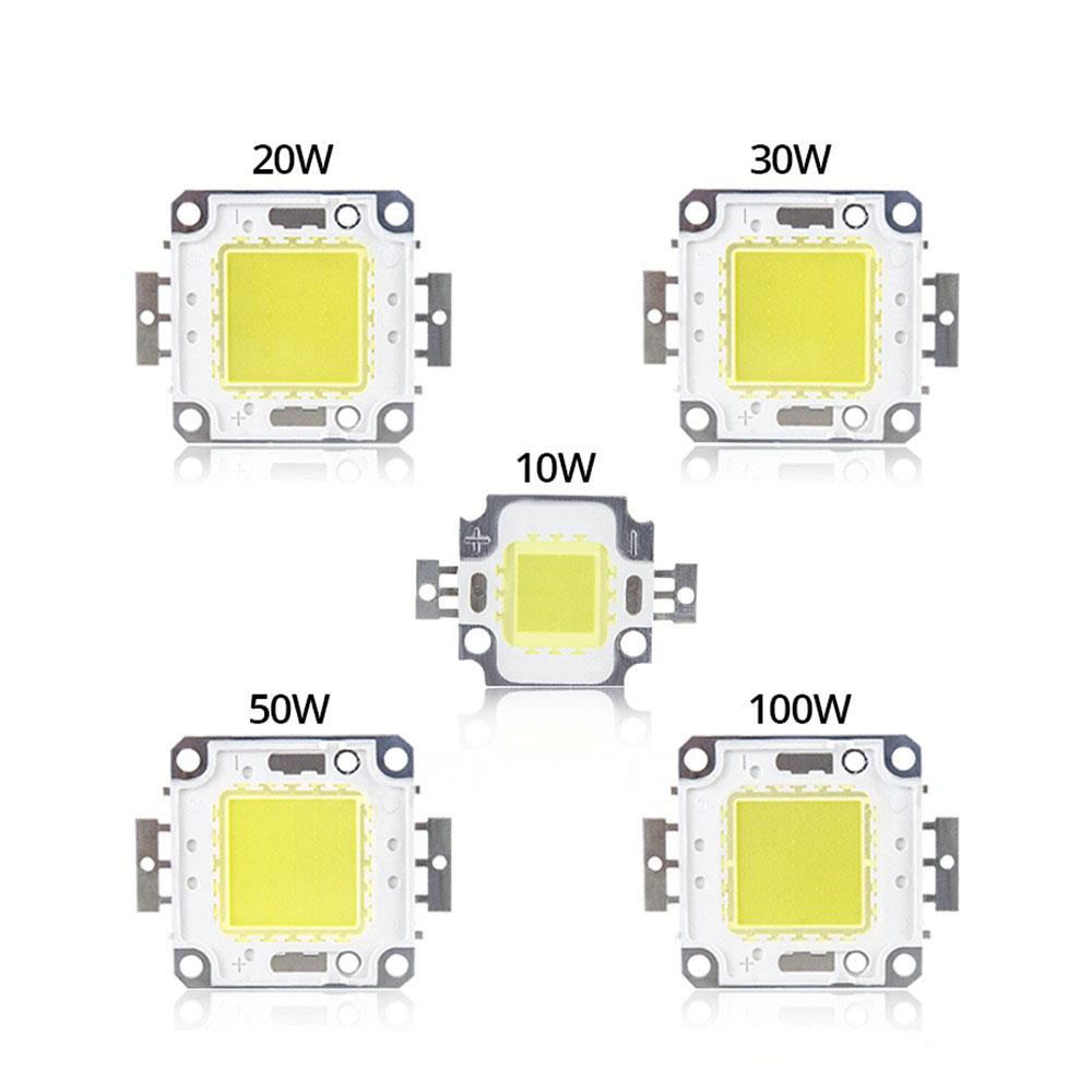 Светодиодный чип COB 10 Вт, 20 Вт, 30 Вт, 50 Вт, 100 Вт, светодиодный светильник COB, 12 В, 32 В, холодный/теплый белый прожектор, прожектор