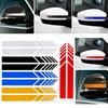 Universal Waterproof Car Rearview Mirror Sticker Striped Car Garland Sticker Fluorescent Warning Decor Styling Accessories