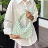 Canvas Wrinkle Bag for Women Shoulder Bags Pleated Bubbles Handbags Padded Casual Underarm Quilted Bag Tote Cloud Bag Purse