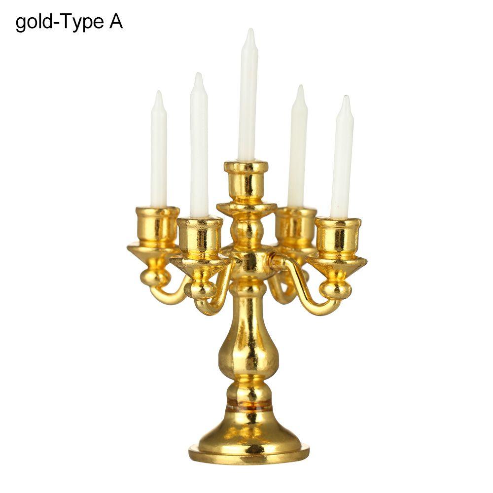 Игровой домик, миниатюрный подсвечник, мини-настольный орнамент, кукольный домик, подсвечник, аксессуары для кукол