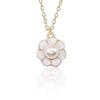 Women Delicate Seven-leaf Cartoon Flower Hanging Pendant Wear Decoration Necklace