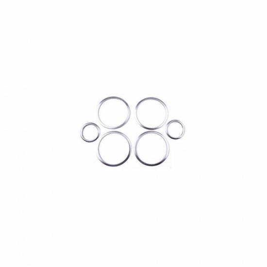 Fit For BMW X1 F48 2016- Silver Steel Inner Door Speaker Ring Cover Trim 6X