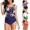 Bikini Ruffle Print Covers The Belly And Shows Thin Split Swimsuit Women