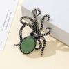 Natural Stone Shell Brooch Octopus-Shaped Brooch For Elegant Formal Coat Jewelry Accessory 52x37mm