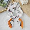 Thin cotton and linen small square scarf fresh and breathable women's soft literary and decorative small silk scarf summer scarf women's versatile 