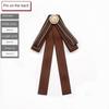 Coffee Color Shirt Unique Accessories Elegant Neck Tie New Charming Pins  For Girls