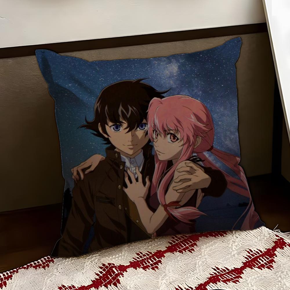 MMirai NNikki Наволочка-подушка Реверсивная Мягкая Прочная Наволочка для Подушки Дом Автомобиль Многоцелевое Использование для Ежедневного Комфорта