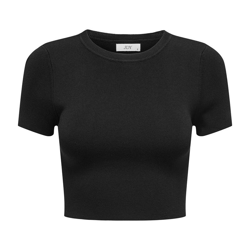 Женский облегающий укороченный топ JDY с короткими рукавами