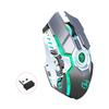 HXSJ T30 Wireless Mouse 2.4G USB Receiver with 5 Backlit RGB Mode Mechanical Gaming Mouse for PC