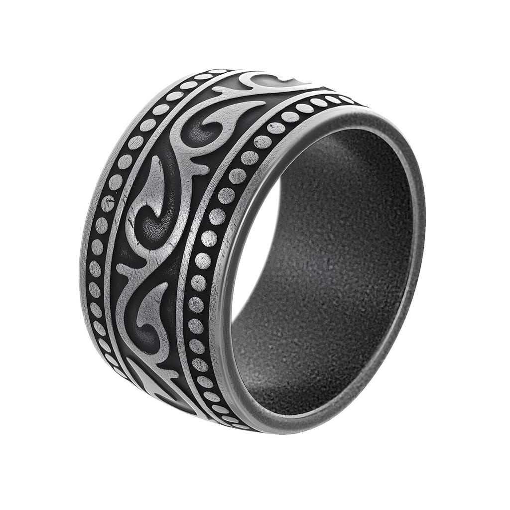 Celtic Triangle Knot Cast Titanium Steel Ring European and American Men's Jewelry Ring