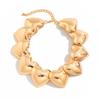 Fashionable Trendy Accessories Personalized Popular Heart Chain Simple Heart-Shaped Necklace Light Luxury Color-Blocked Necklace