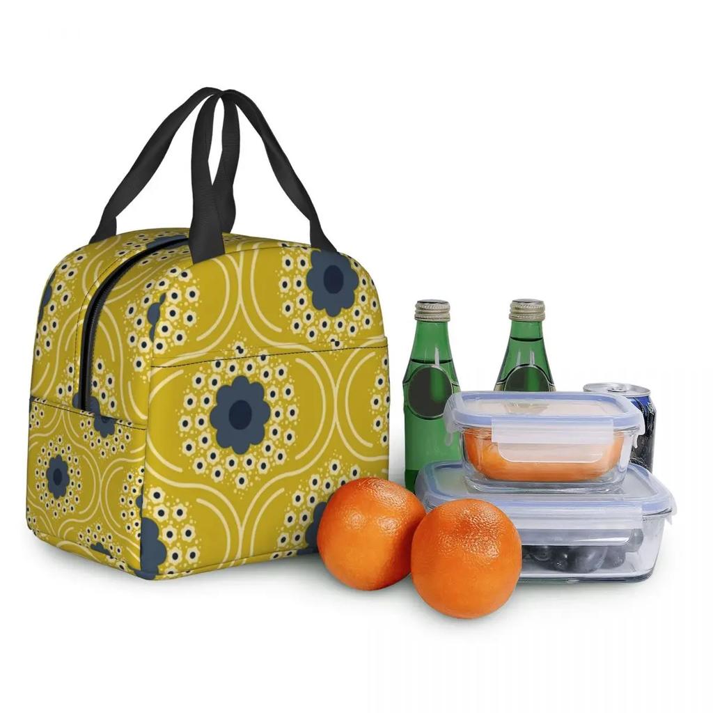 Orla Kiely Bubble Flowers Изолированная Сумка Для Обеда Для Женщин Герметичная Скандинавская Термосумка-холодильник Для Обеда Пляж Кемпинг Путешествия