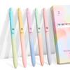 5Pcs Stress Relief Carbon Gel Pens Set High Value Rainbow Press Type Quick Drying for Students Nurses Journal Office Supplies