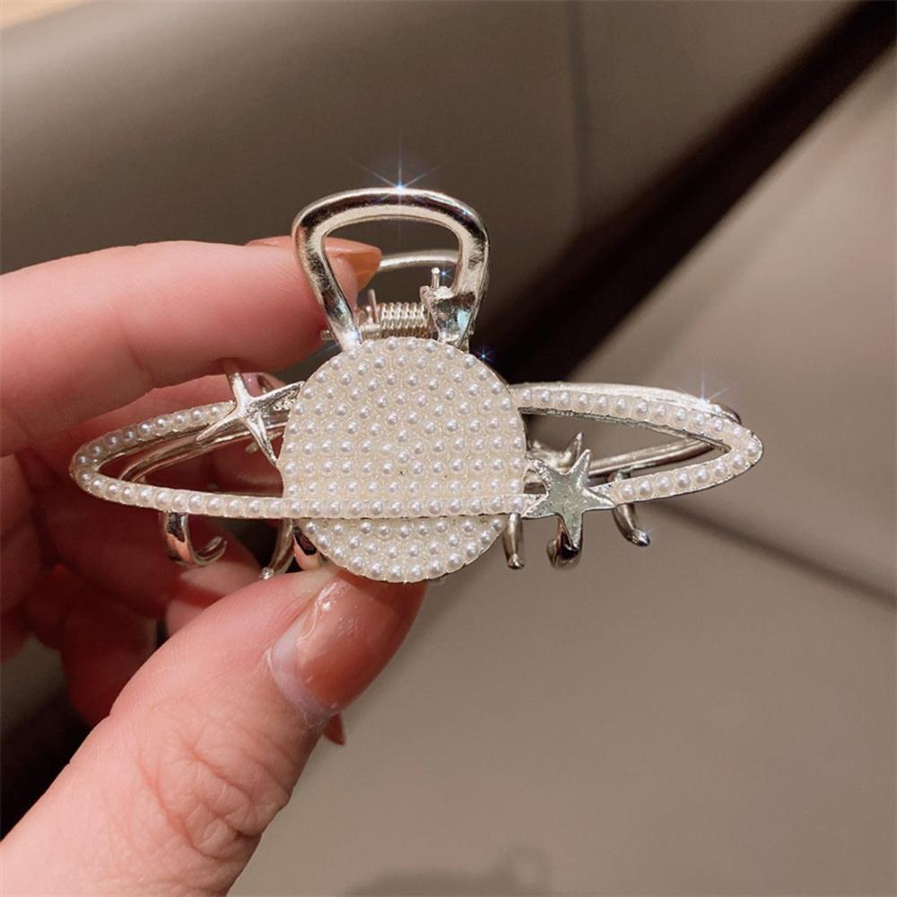 for Thick Hair Ponytail Clip Hair Crab Planet Pearl Claw Clip Korean Style Barrette Women Hair Clip