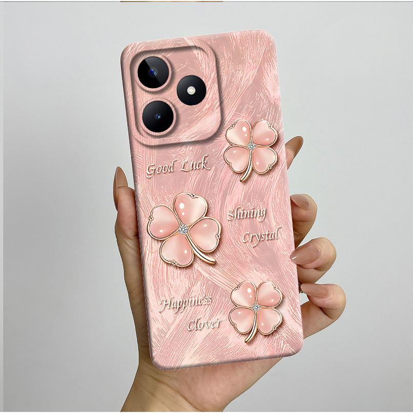 Чехол для Realme C51 C53 RMX3830 RMX3760 Красивый Цветок Полностью Задняя Крышка для RealmeC51 C53 C61 C63 C 51 S Мягкий Силикон Funda