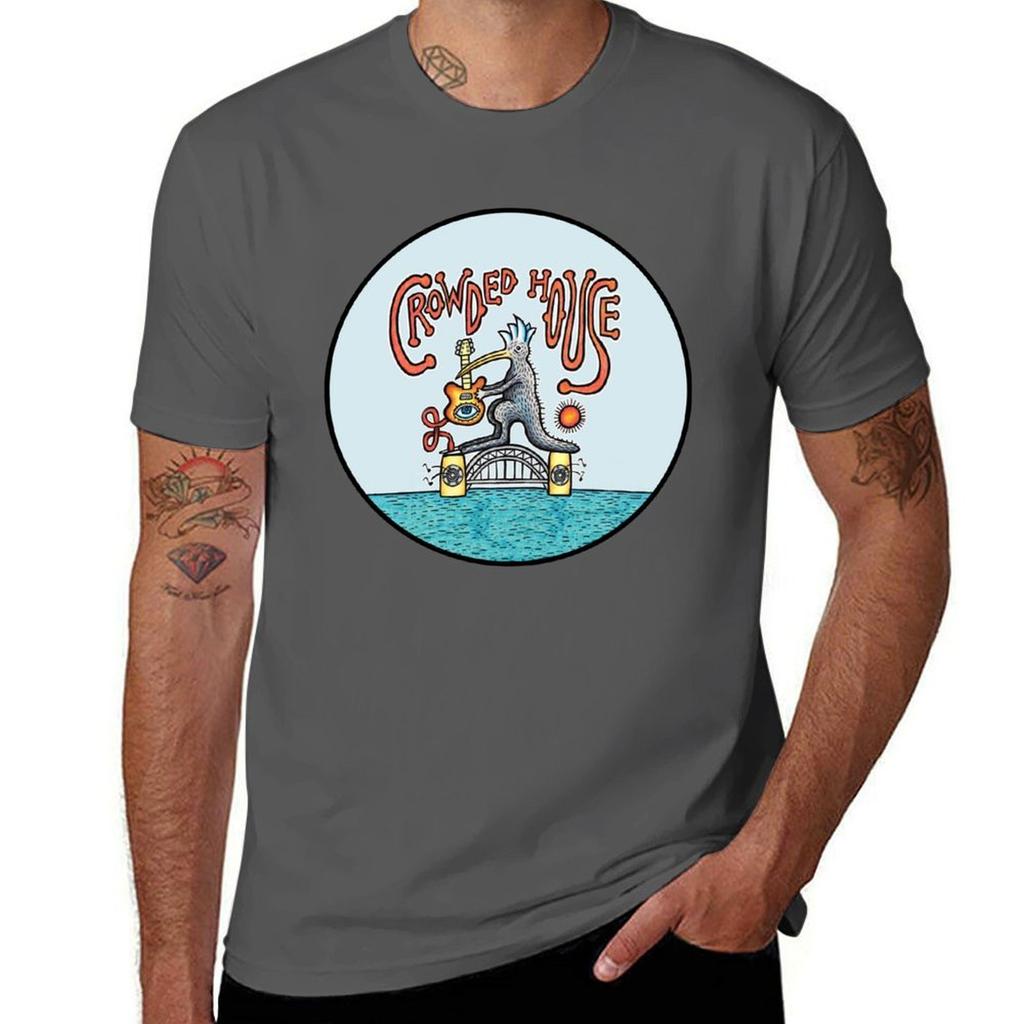 Crowded House Tshirt Novelty Print Casual Tee Shirt