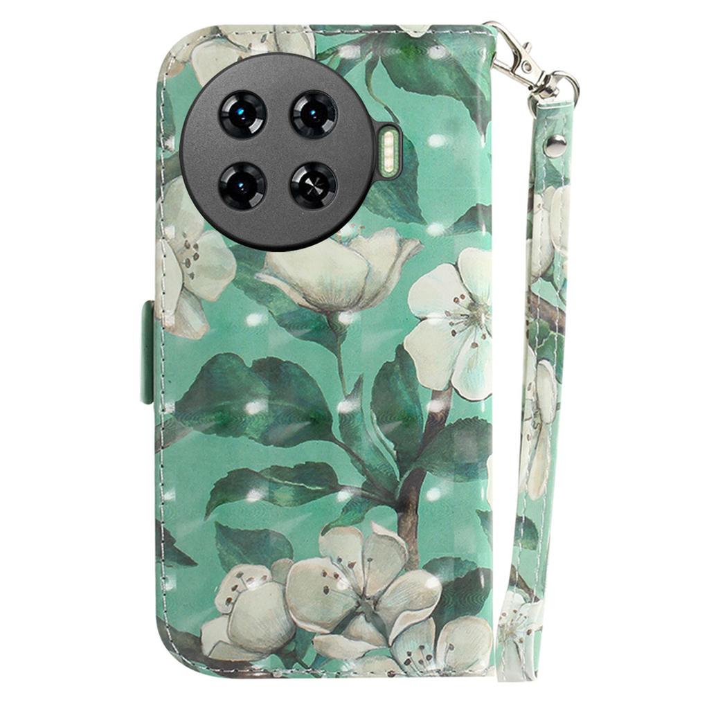 For TECNO Spark 20 Pro+ Case with Strap Pattern Printed Leather Wallet Phone Cover