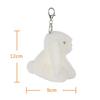 Apricot Lamb Cute White Bunny Soft Keychain Plush Toy, Perfect for Boys and Girls, Fits Kids Backpacks and Purses, 15cm