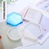 Coaster Silicone Bracket Holder Molds Geometric Shape Hexagonal Square Round Epoxy Resin Bracket for DIY Decoration