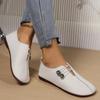Women's Buttons Design Flat Shoes, Casual Slip On Lightweight Shoes, Women's Comfortable Shoes 2024
